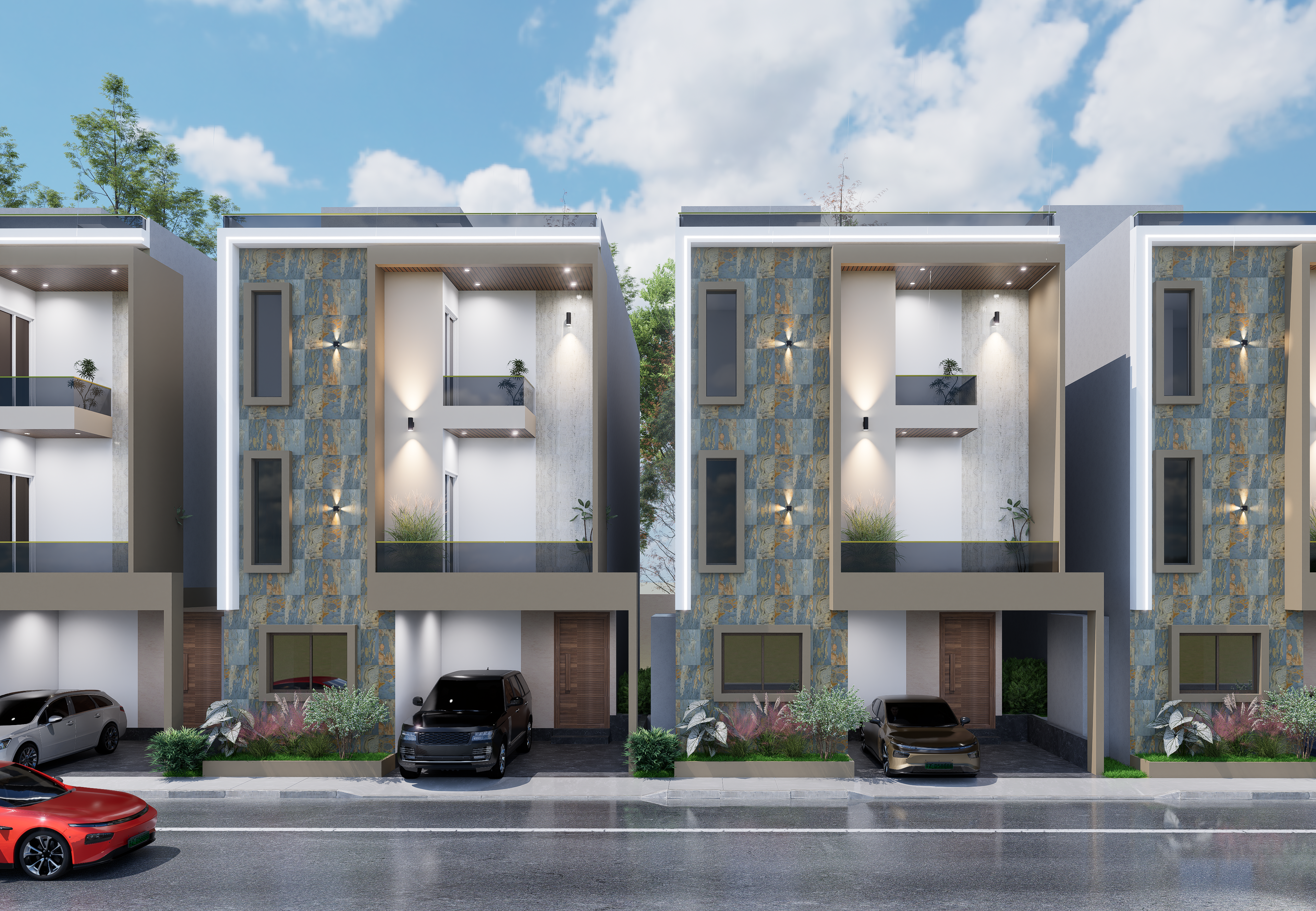 Low-density villa project in Bangalore with open green spaces